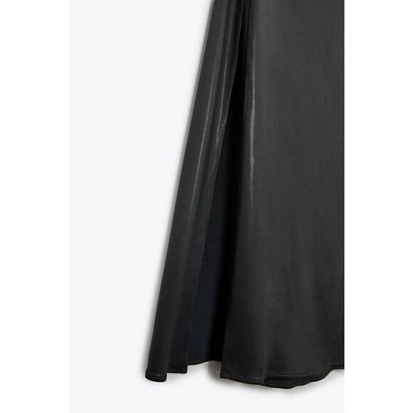 ZARA SPARKLY DRAPED DRESS dark gray - Picture 10 of 11